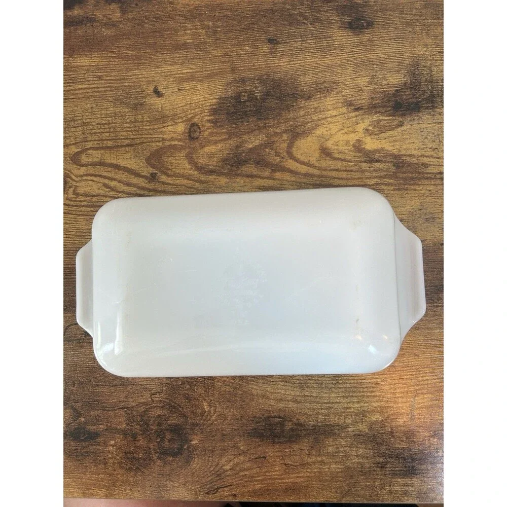 VTG Anchor Glass Fire King  Nature's Bounty  1 Qt Baking Casserole Dish Loaf Pan